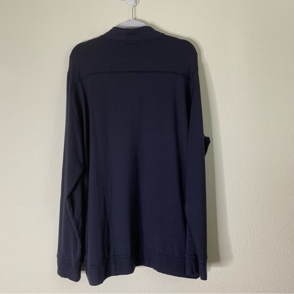 Travis Mathew Mens navy 1/4 zip fleece sweatshirt with pockets XL - Picture 2 of 11